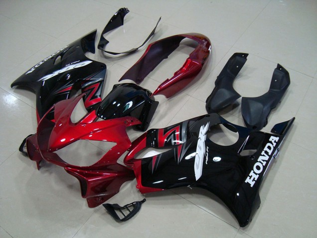 Affordable 2004-2007 Candy Red Black Honda CBR600 F4i Motorcycle Fairing Kit