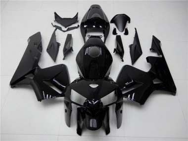 Affordable 2005-2006 Glossy Black Honda CBR600RR Motorcycle Fairing Kit