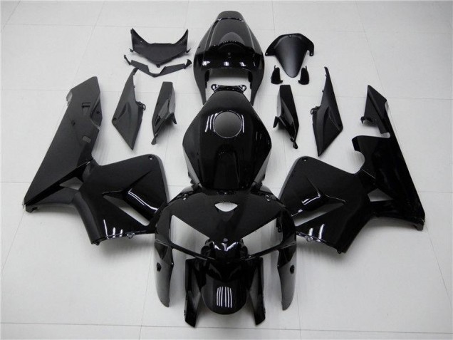 Affordable 2005-2006 Glossy Black Honda CBR600RR Motorcycle Fairing Kit Affordable 2005-2006 Glossy Black Honda CBR600RR Motorcycle Fairing Kit