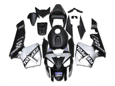 Affordable 2005-2006 Silver Repsol Black Honda CBR600RR Bike Fairings