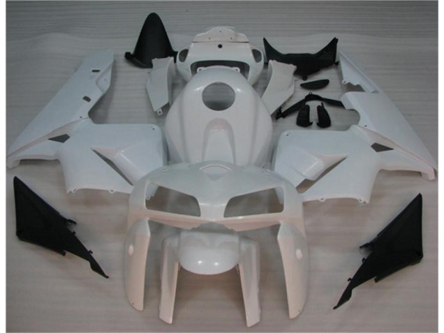 Affordable 2005-2006 White Honda CBR600RR Bike Fairing Kit Affordable 2005-2006 White Honda CBR600RR Bike Fairing Kit