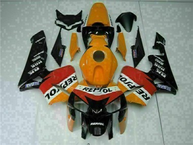 Affordable 2005-2006 Orange Black Repsol Honda CBR600RR Motorbike Fairing