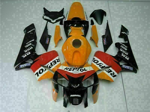 Affordable 2005-2006 Orange Black Repsol Honda CBR600RR Motorbike Fairing Affordable 2005-2006 Orange Black Repsol Honda CBR600RR Motorbike Fairing