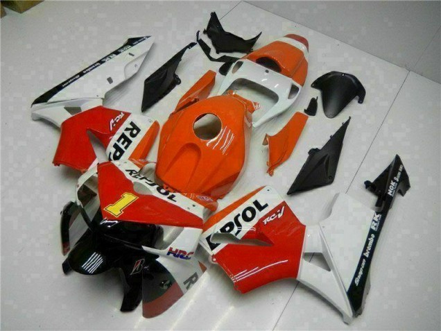 Affordable 2005-2006 Orange Repsol Honda CBR600RR Bike Fairing Kit Affordable 2005-2006 Orange Repsol Honda CBR600RR Bike Fairing Kit