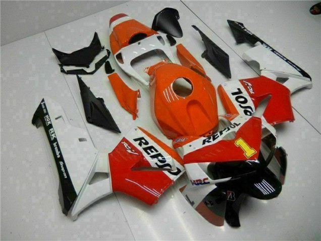 Affordable 2005-2006 Orange Repsol Honda CBR600RR Bike Fairing Kit Affordable 2005-2006 Orange Repsol Honda CBR600RR Bike Fairing Kit