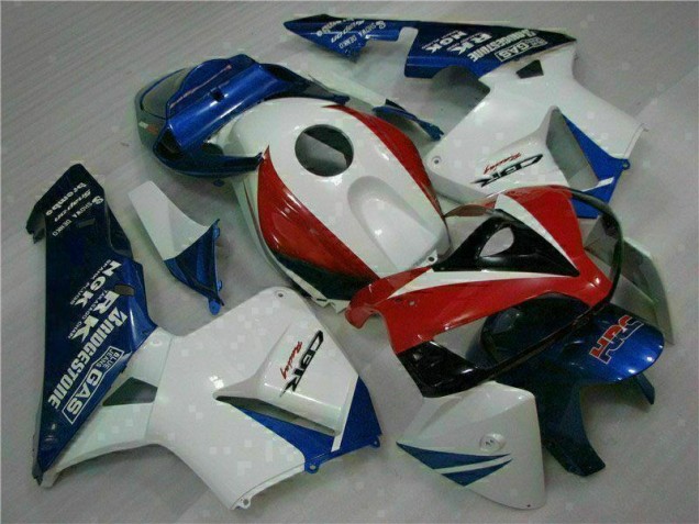 Affordable 2005-2006 White Blue Honda CBR600RR Moto Fairings