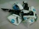 Affordable 2005-2006 White Blue Honda CBR600RR Motorcyle Fairings