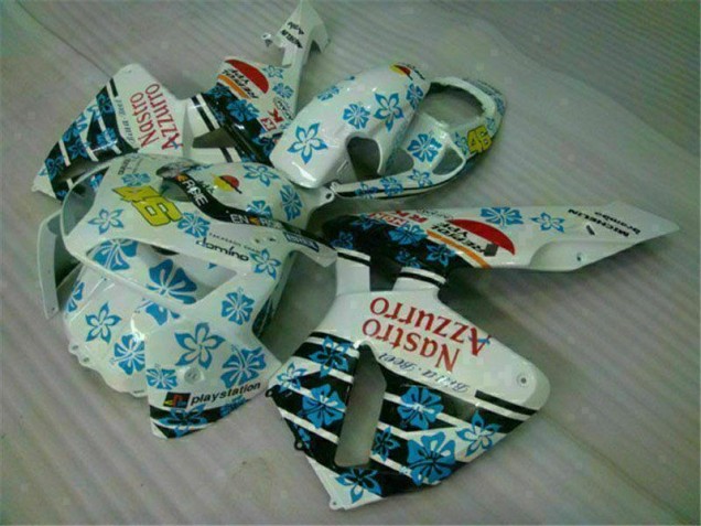 Affordable 2005-2006 White Blue Nastro Azzurro 46 Honda CBR600RR Motorcycle Fairing