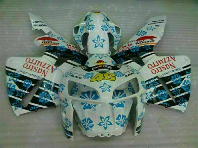 Affordable 2005-2006 White Blue Nastro Azzurro 46 Honda CBR600RR Motorcycle Fairing