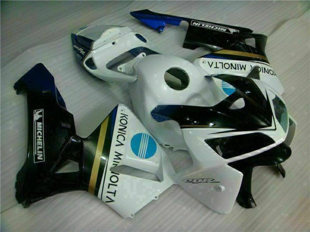 Affordable 2005-2006 White Black Honda CBR600RR Replacement Motorcycle Fairings