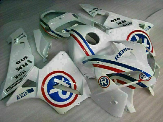 Affordable 2005-2006 White Honda CBR600RR Bike Fairings Affordable 2005-2006 White Honda CBR600RR Bike Fairings
