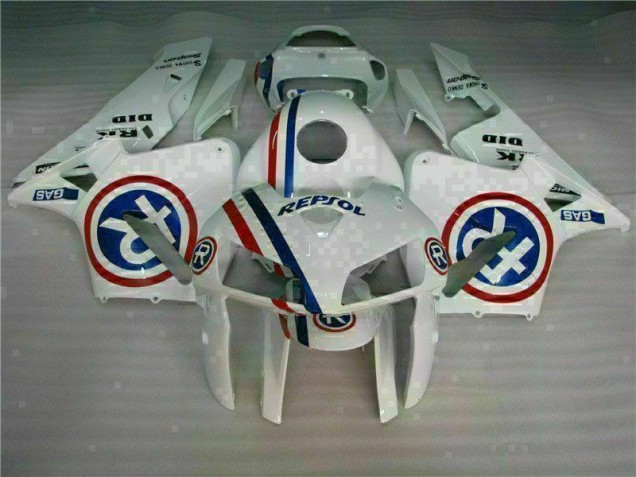 Affordable 2005-2006 White Honda CBR600RR Bike Fairings Affordable 2005-2006 White Honda CBR600RR Bike Fairings