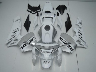 Affordable 2005-2006 White Silver Black Repsol Honda CBR600RR Motorbike Fairing
