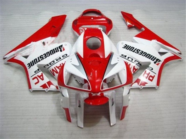 Affordable 2005-2006 Red White Honda CBR600RR Bike Fairings