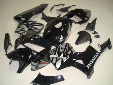 Affordable 2005-2006 Black White Flame Honda CBR600RR Bike Fairing