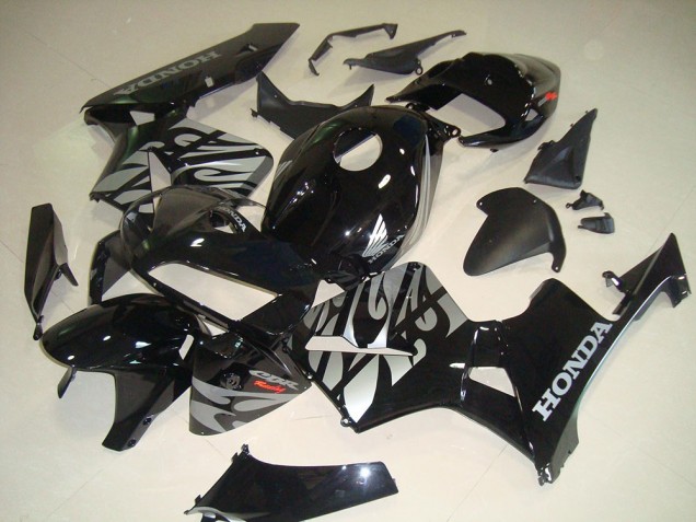 Affordable 2005-2006 Black White Flame Honda CBR600RR Bike Fairing