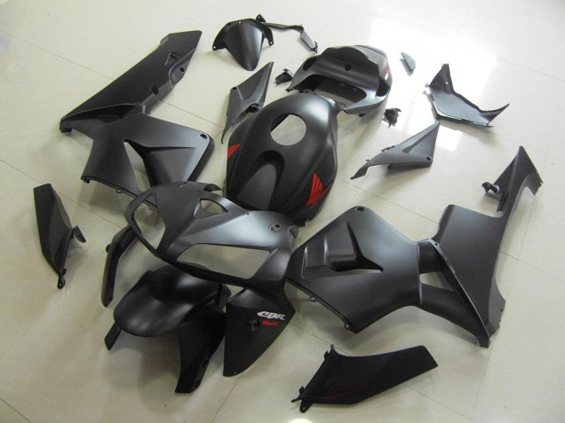 Affordable 2005-2006 Black Red Honda CBR600RR Replacement Fairings