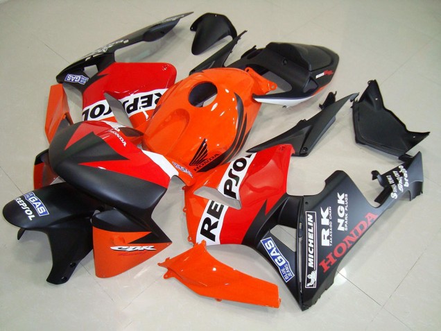 Affordable 2005-2006 Matte Black Repsol Race Honda CBR600RR Motorcycle Fairing Kit