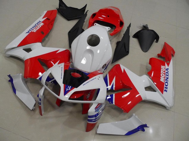 Affordable 2005-2006 Red White Honda CBR600RR Motorcycle Fairing Kit