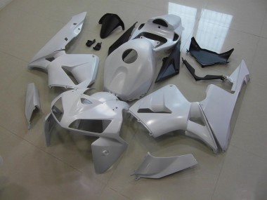 Affordable 2005-2006 White Honda CBR600RR Motorcycle Fairings Kit