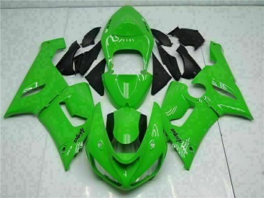 Affordable 2005-2006 Green Kawasaki ZX6R Motorcycle Replacement Fairings
