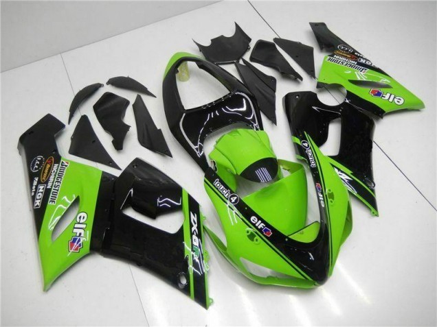 Affordable 2005-2006 Green Kawasaki ZX6R Motorcycle Fairings Kit Affordable 2005-2006 Green Kawasaki ZX6R Motorcycle Fairings Kit