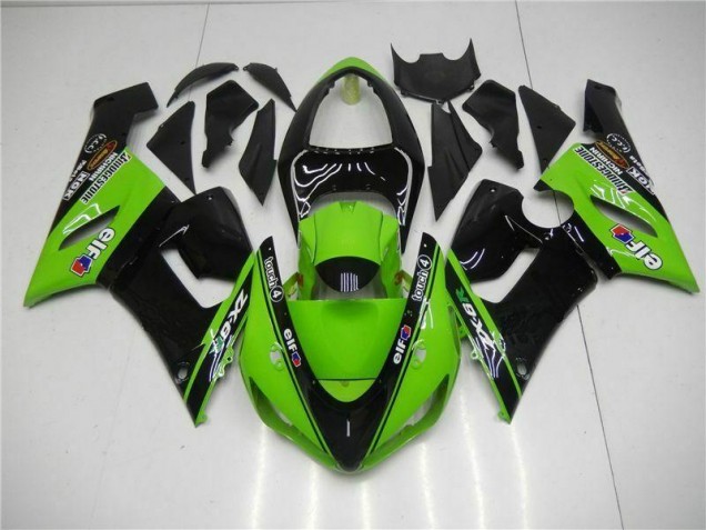 Affordable 2005-2006 Green Kawasaki ZX6R Motorcycle Fairings Kit Affordable 2005-2006 Green Kawasaki ZX6R Motorcycle Fairings Kit