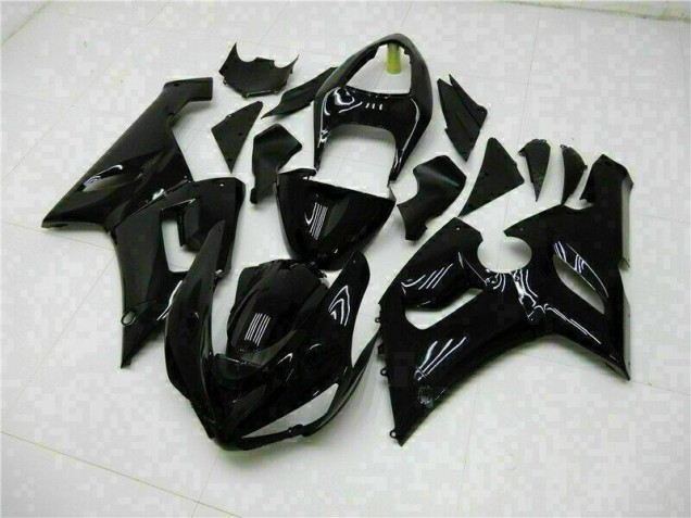 Affordable 2005-2006 Glossy Black Kawasaki ZX6R Motor Fairings Affordable 2005-2006 Glossy Black Kawasaki ZX6R Motor Fairings