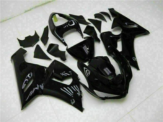 Affordable 2005-2006 Glossy Black Kawasaki ZX6R Motor Fairings Affordable 2005-2006 Glossy Black Kawasaki ZX6R Motor Fairings
