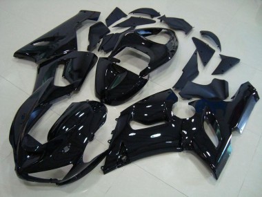 Affordable 2005-2006 Glossy Black Kawasaki ZX6R Motorcycle Fairings
