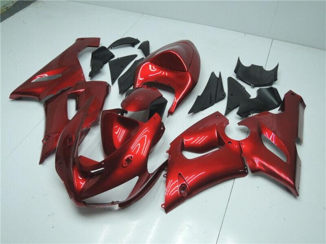 Affordable 2005-2006 Candy Red Kawasaki ZX6R Motorcycle Fairing Kits Affordable 2005-2006 Candy Red Kawasaki ZX6R Motorcycle Fairing Kits
