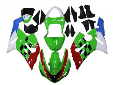 Affordable 2005-2006 Green Red White Blue Kawasaki ZX6R Bike Fairings