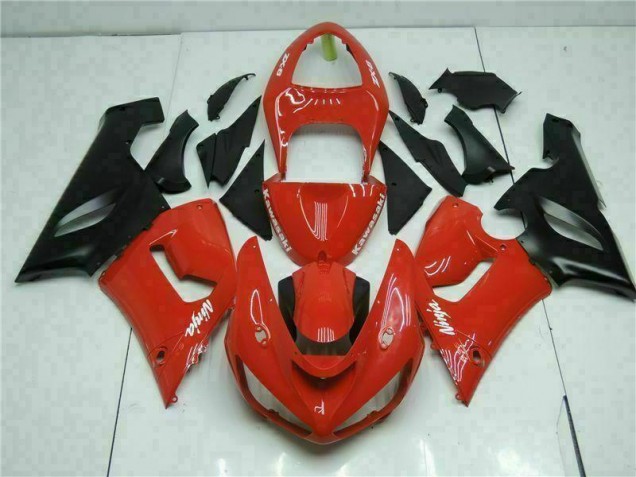 Affordable 2005-2006 Red Kawasaki ZX6R Bike Fairing Kit Affordable 2005-2006 Red Kawasaki ZX6R Bike Fairing Kit
