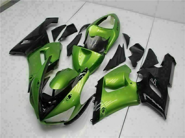 Affordable 2005-2006 Green Kawasaki ZX6R Motorcycle Bodywork
