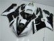 Affordable 2005-2006 Black White Kawasaki ZX6R Moto Fairings Affordable 2005-2006 Black White Kawasaki ZX6R Moto Fairings