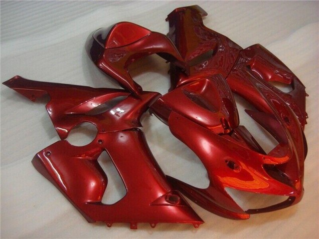 Affordable 2005-2006 Red Kawasaki ZX6R Bike Fairing Affordable 2005-2006 Red Kawasaki ZX6R Bike Fairing