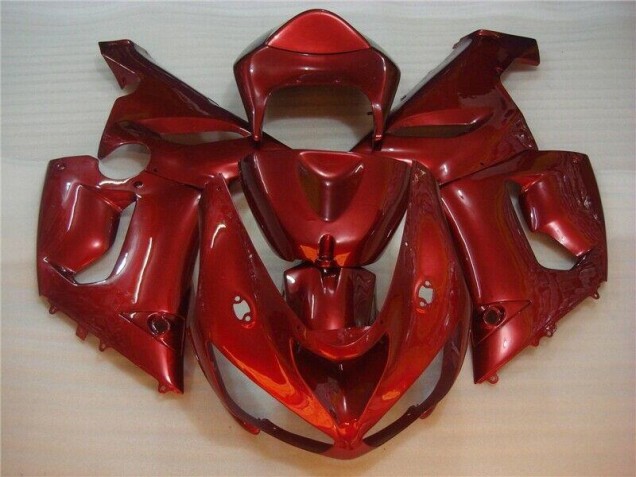 Affordable 2005-2006 Red Kawasaki ZX6R Bike Fairing Affordable 2005-2006 Red Kawasaki ZX6R Bike Fairing