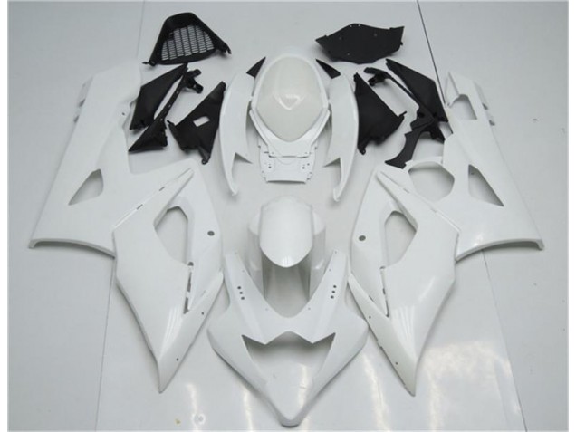 Affordable 2005-2006 White Suzuki GSXR 1000 Bike Fairings Affordable 2005-2006 White Suzuki GSXR 1000 Bike Fairings