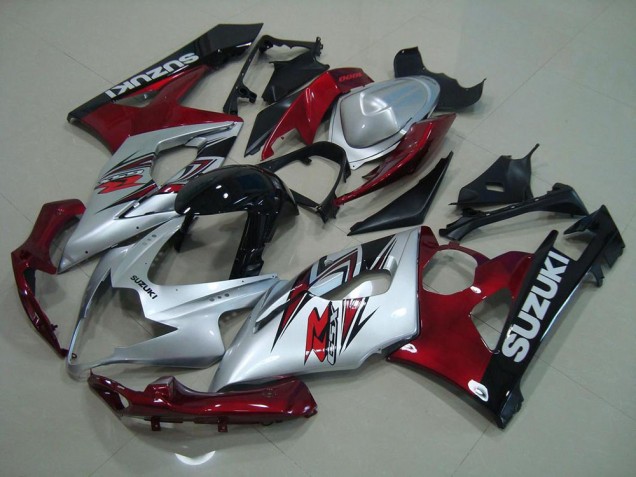 Affordable 2005-2006 Silver Red Suzuki GSXR 1000 Bike Fairings Affordable 2005-2006 Silver Red Suzuki GSXR 1000 Bike Fairings