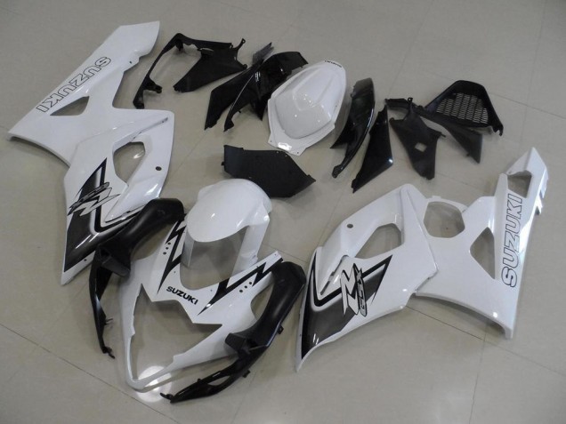 Affordable 2005-2006 White and Black Suzuki GSXR 1000 Motorcyle Fairings Affordable 2005-2006 White and Black Suzuki GSXR 1000 Motorcyle Fairings