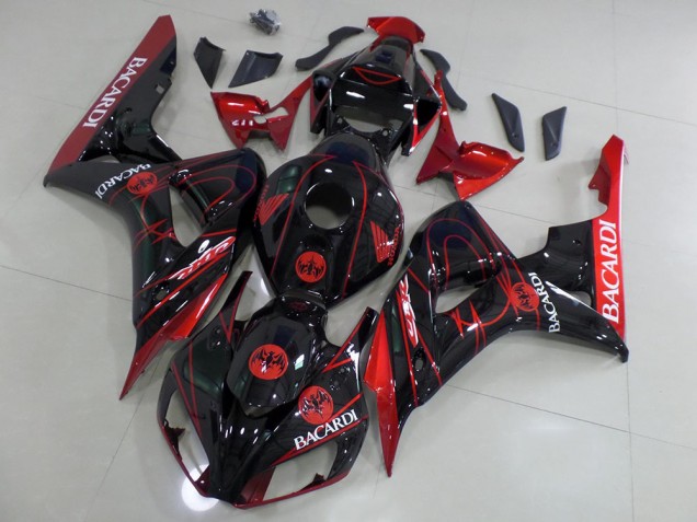 Affordable 2006-2007 Black Bacardi Honda CBR1000RR Motorbike Fairing Affordable 2006-2007 Black Bacardi Honda CBR1000RR Motorbike Fairing