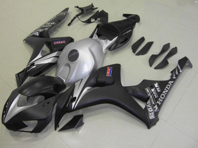 Affordable 2006-2007 Matte Black Silver Honda CBR1000RR Motorcycle Fairing Kit