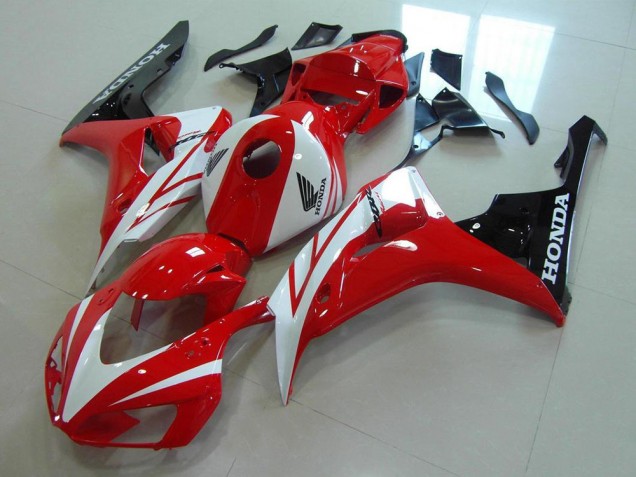 Affordable 2006-2007 Red White Honda CBR1000RR Motorcycle Fairing Kits