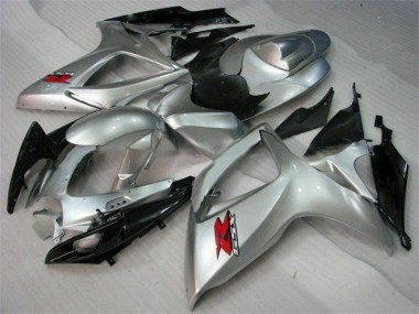 Affordable 2006-2007 Silver Suzuki GSXR 600/750 Motorcyle Fairings