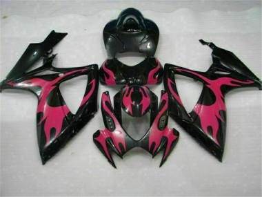 Affordable 2006-2007 Black Suzuki GSXR 600/750 Bike Fairing Kit & Bodywork