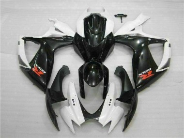 Affordable 2006-2007 White Black Suzuki GSXR 600/750 Motorbike Fairing Kits