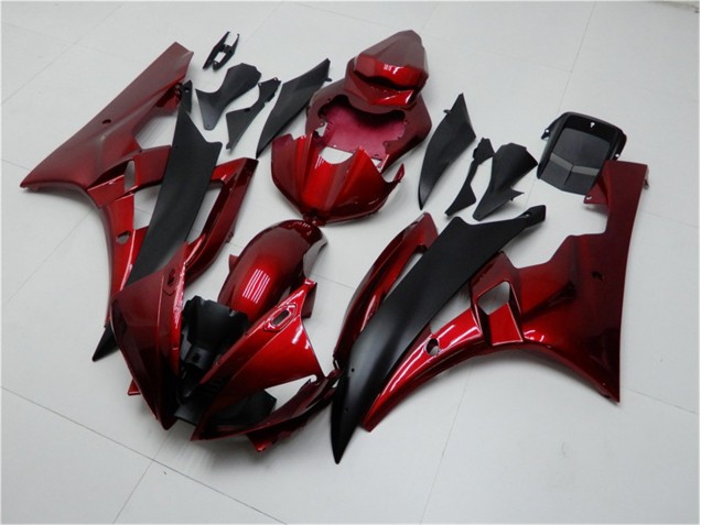 Affordable 2006-2007 Red Black Yamaha YZF R6 Bike Fairings Affordable 2006-2007 Red Black Yamaha YZF R6 Bike Fairings
