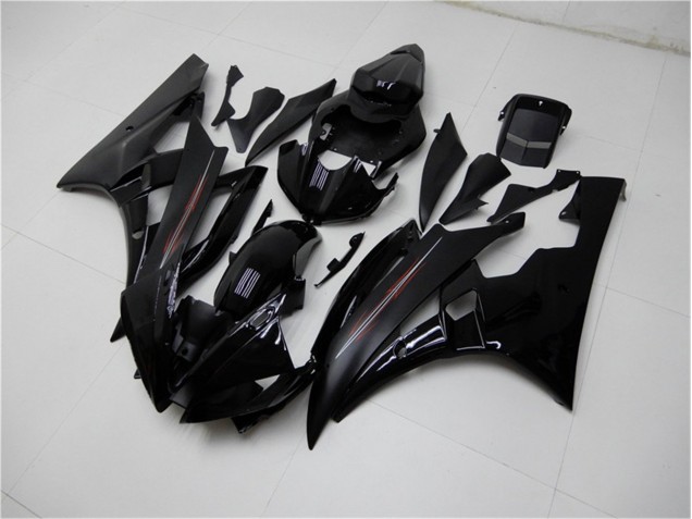 Affordable 2006-2007 Glossy Matte Black Yamaha YZF R6 Motor Bike Fairings