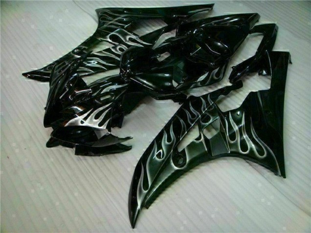 Affordable 2006-2007 Silver Flame Black Yamaha YZF R6 Motor Fairings Affordable 2006-2007 Silver Flame Black Yamaha YZF R6 Motor Fairings