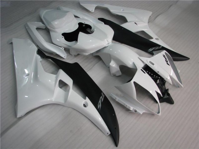 Affordable 2006-2007 White Black Yamaha YZF R6 Motorcycle Bodywork